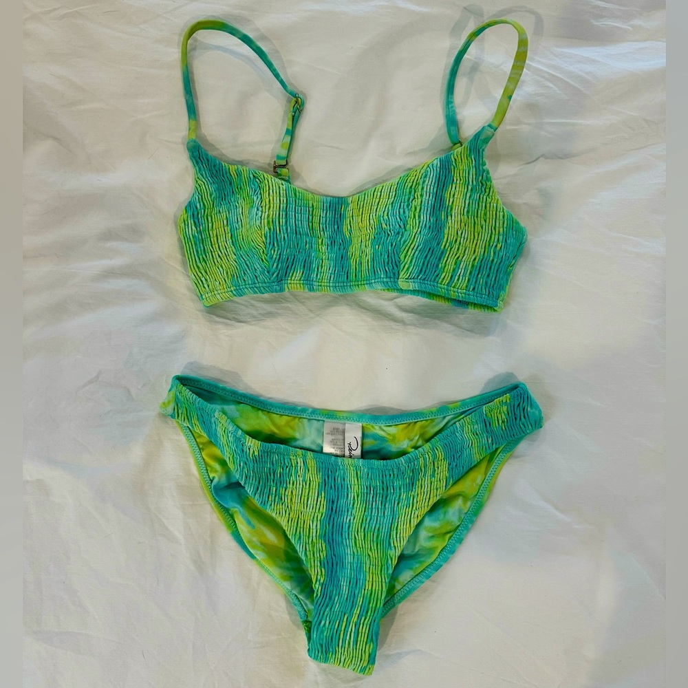 Peixoto Swim, Blue & Green Tie Dye Bikini